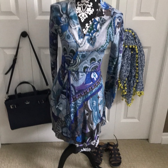 Gorgeous Desigual grey, blue and purple cardigan - Picture 1 of 9